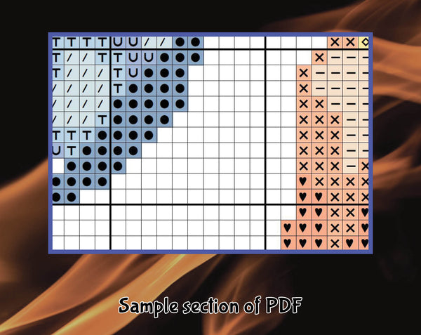 Better to Light a Candle cross stitch pattern. Sample section of PDF.