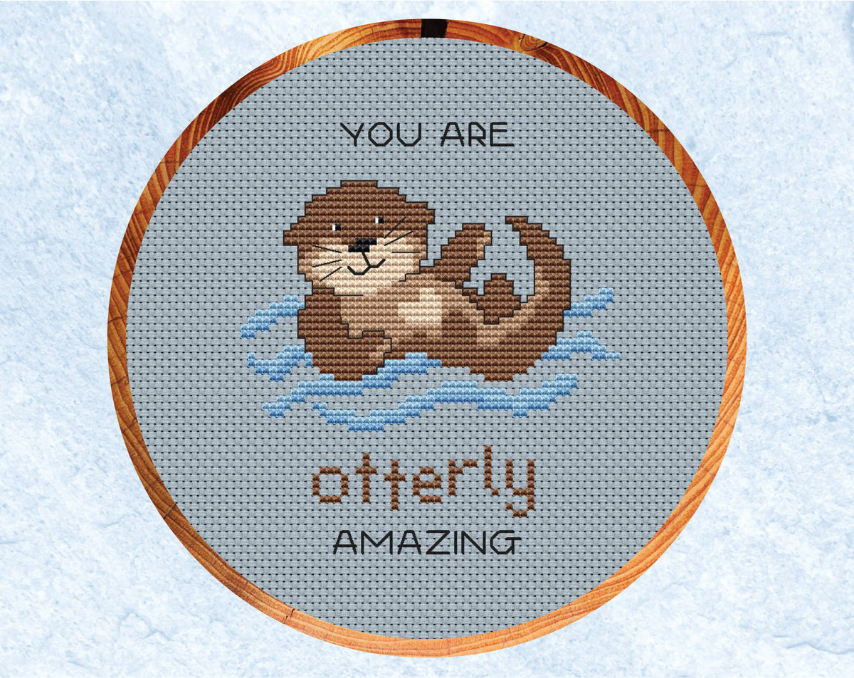 Otterly Amazing cross stitch pattern – Climbing Goat Designs